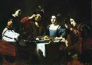Nicolas Tournier Banquet Scene with a Lute Player oil painting reproduction